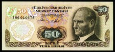 T&Uuml;RKEI. 50 Lira 1970 (1983). 188. Serie "I"