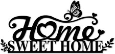 Home Sweet Home Sign Wall Decor - Premium Metal Wall Art, Modern Farmhouse Ho...