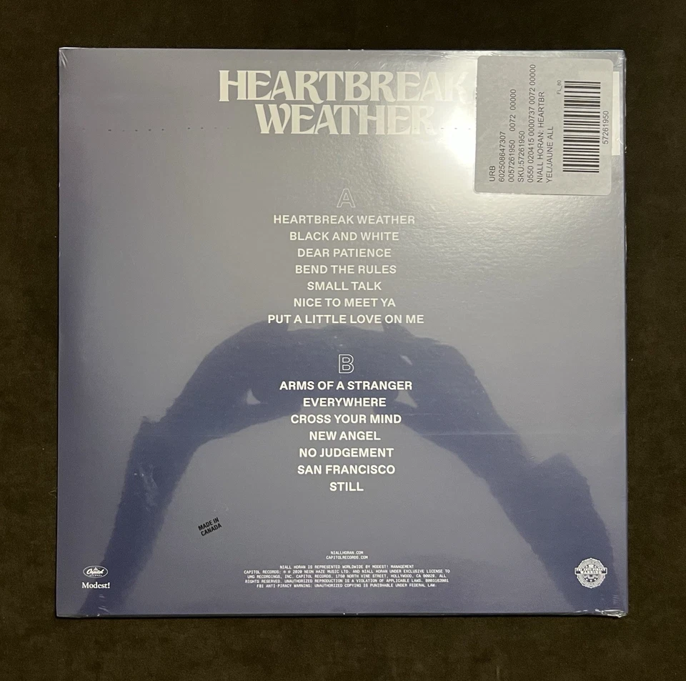 MINOR CREASE Niall Horan Heartbreak Weather Yellow Colored Vinyl LP Record - Image 3 of 4