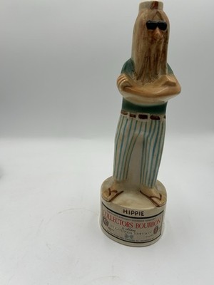 Vtg  '68 ''Hippie'' Collectors Bourbon Kentucky Straight Decanter Limited Edition