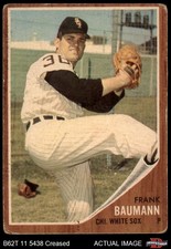 1962 Topps #161 Frank Baumann Normal Tint White Sox COMMON VARIATION 1 - POOR