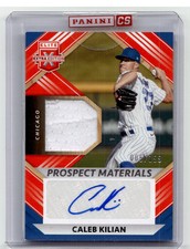 2022 Panini Elite Extra Caleb Kilian Prospect Materials Auto Orange #/199 Cubs
