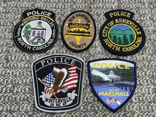 North Carolina Police Patch Lot of 5