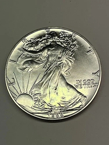 1988 Silver American Eagle $1 - BU - Brilliant Uncirculated - NICE EYE APPEAL