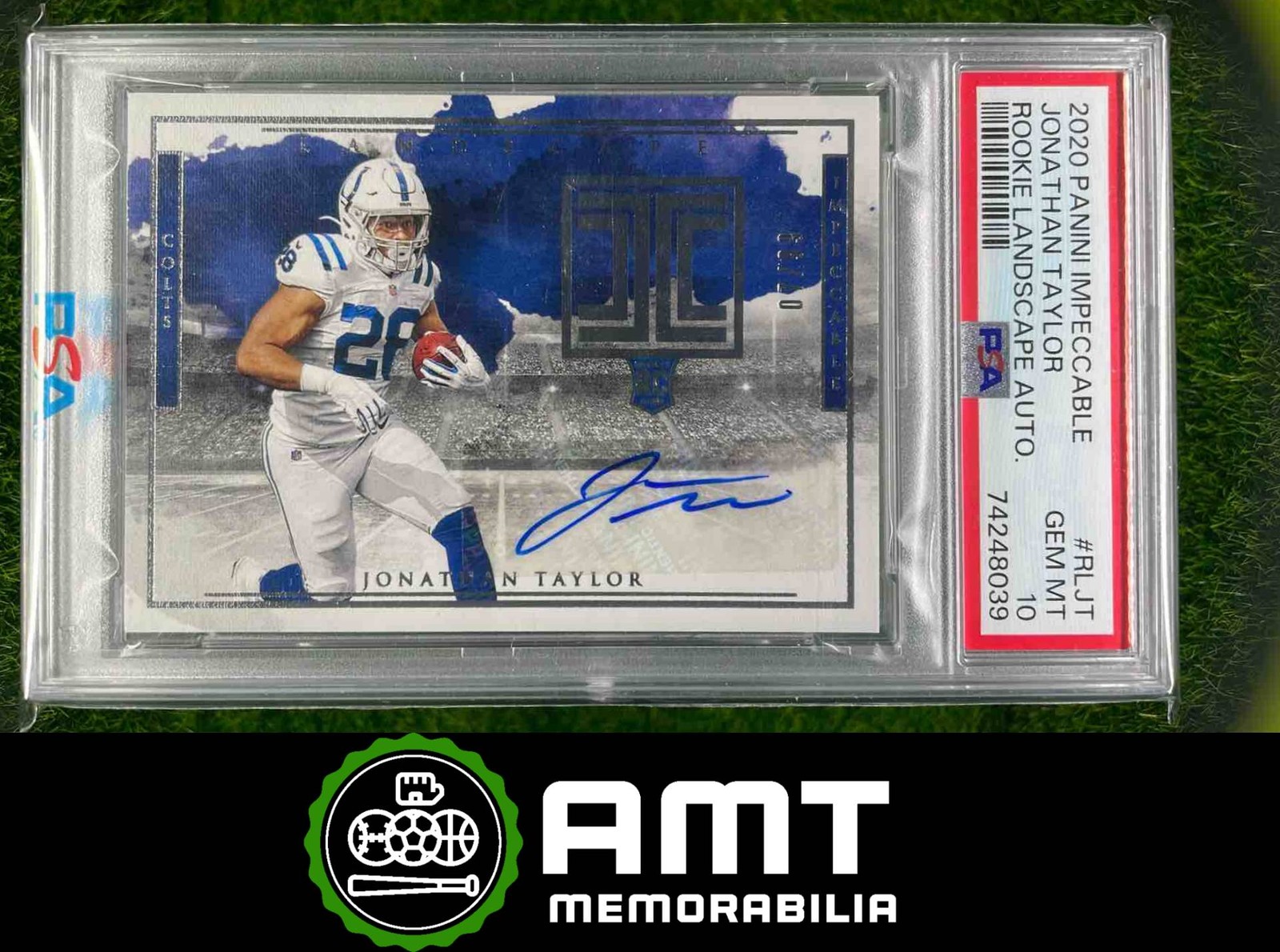Jonathan Taylor Panini Impeccable Rookie Landscape Autographs #RLJT Base