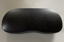 RAY BAN Hard Protective Clamshell Eyeglass Sunglass Black Case w/ Cleaning Cloth