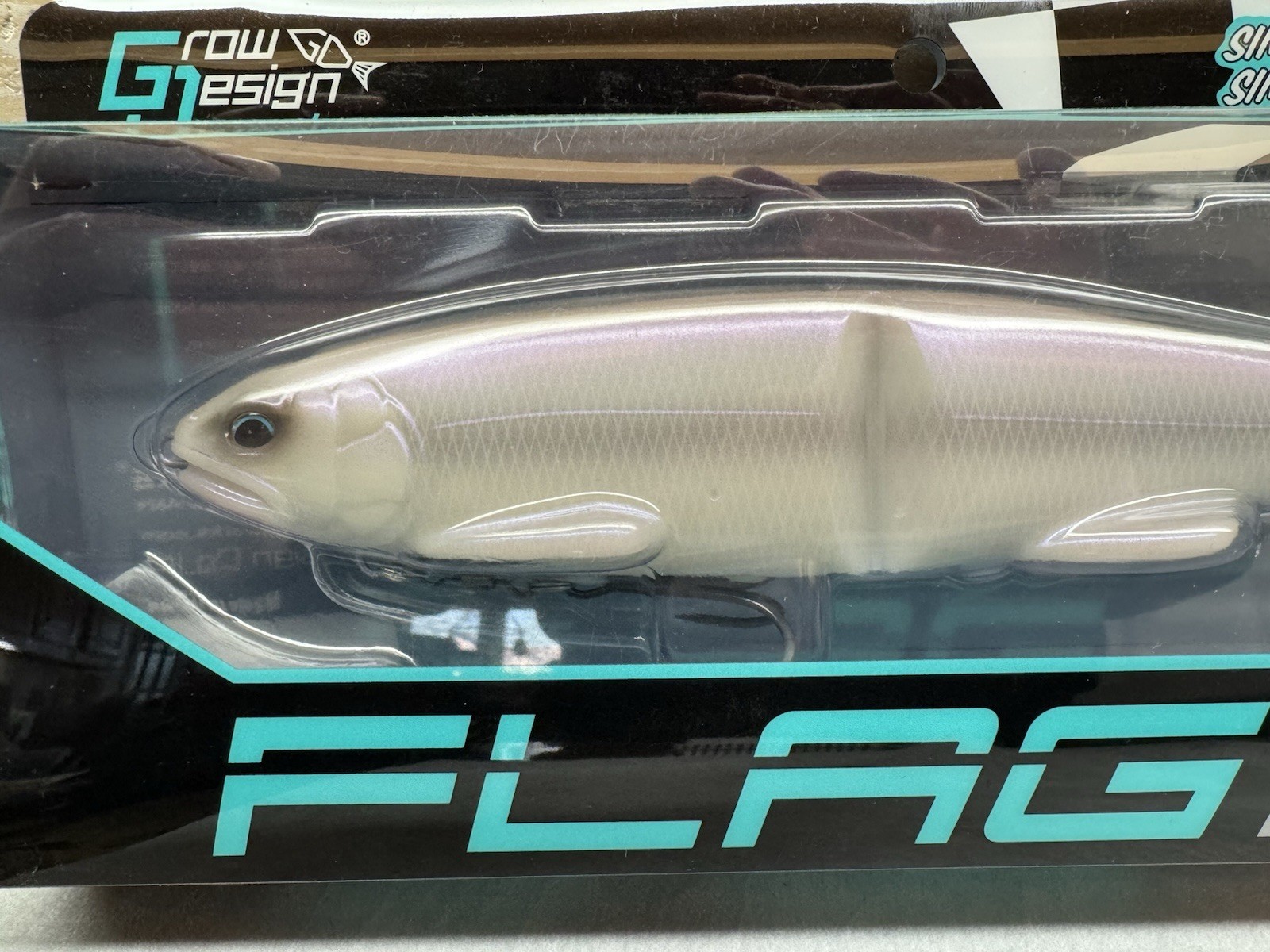 Grow Design Works Flag 255 #108 Albino Purple Shad Soft Lure Swimbait - Image 3