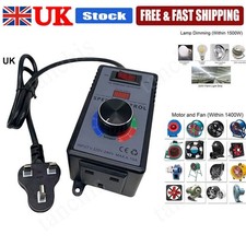 Motor Speed Controller Switch AC 220V-240V Real-time Voltage Display UK Plu Q8P6