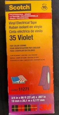 10x 3M Deutschland PVC Elektro-Isolierband Scotch 35 19x20 violett Klebebänder