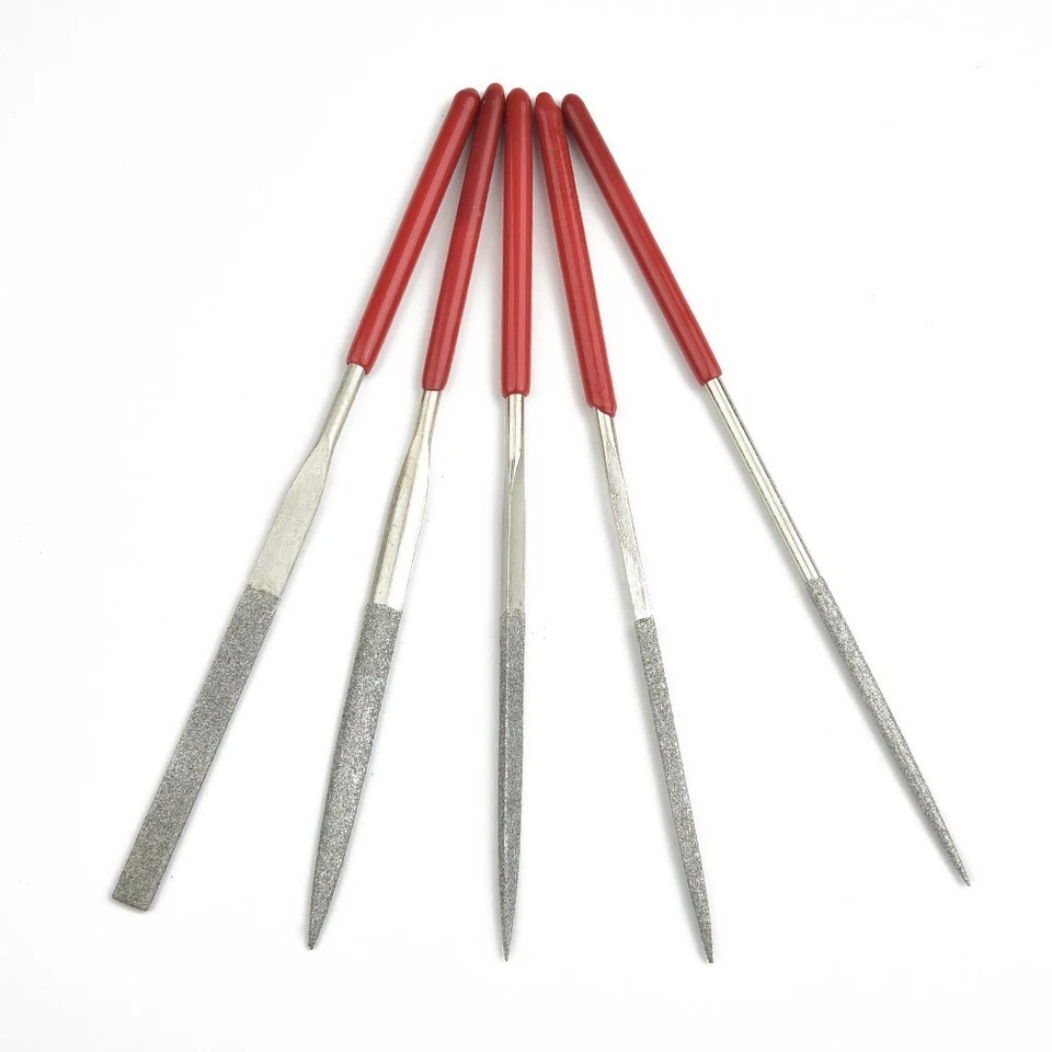 5x Diamond Coated Needle Smooth File Set Metal Working Craft Tool 14*0.3cm - Image 3 of 4