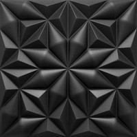 Wandpaneele Deckenpaneele 3D Wandverkleidung Styropor Schwarz 50X50Cm 32St 8M²