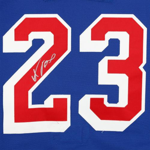 Adam Fox Rangers Signed GU #23 Blue Set 2 Jersey from the 2023-24 NHL ...
