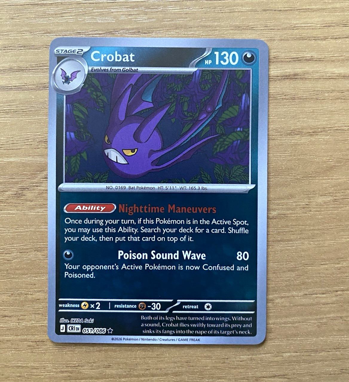 Pokémon Crobat 051/086 reverse Holo