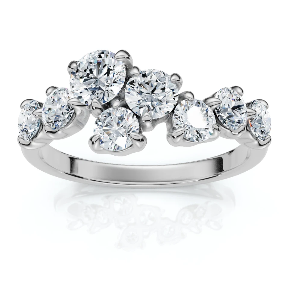 2Ct TW Diamond Constellation Anniversary Ring 14k Gold or Platinum Lab Grown