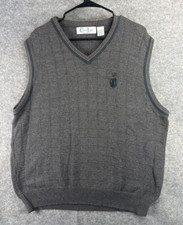 Cypress Links Golf Vest Men's Large Gray V Neck Sweater Vest