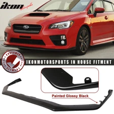 For 15-21 Subaru WRX STI V-Limited Style Front Bumper Lip Spoiler Gloss Black PP