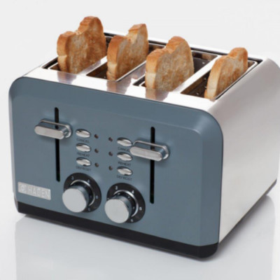 Haden Perth Schiefergrau 4 Scheiben Toaster 