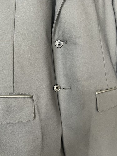 NEU Versace Collection Spot Mantel Blazer Schwarz 40R US (50R Eur) Lederbesatz - Bild 4 von 14