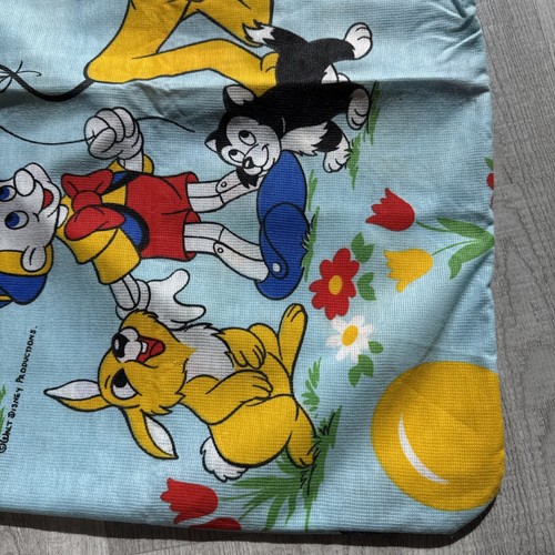 Disney Handmade Pillowcase VTG Fabric Pluto Pinocchio Figaro - Picture 4 of 16