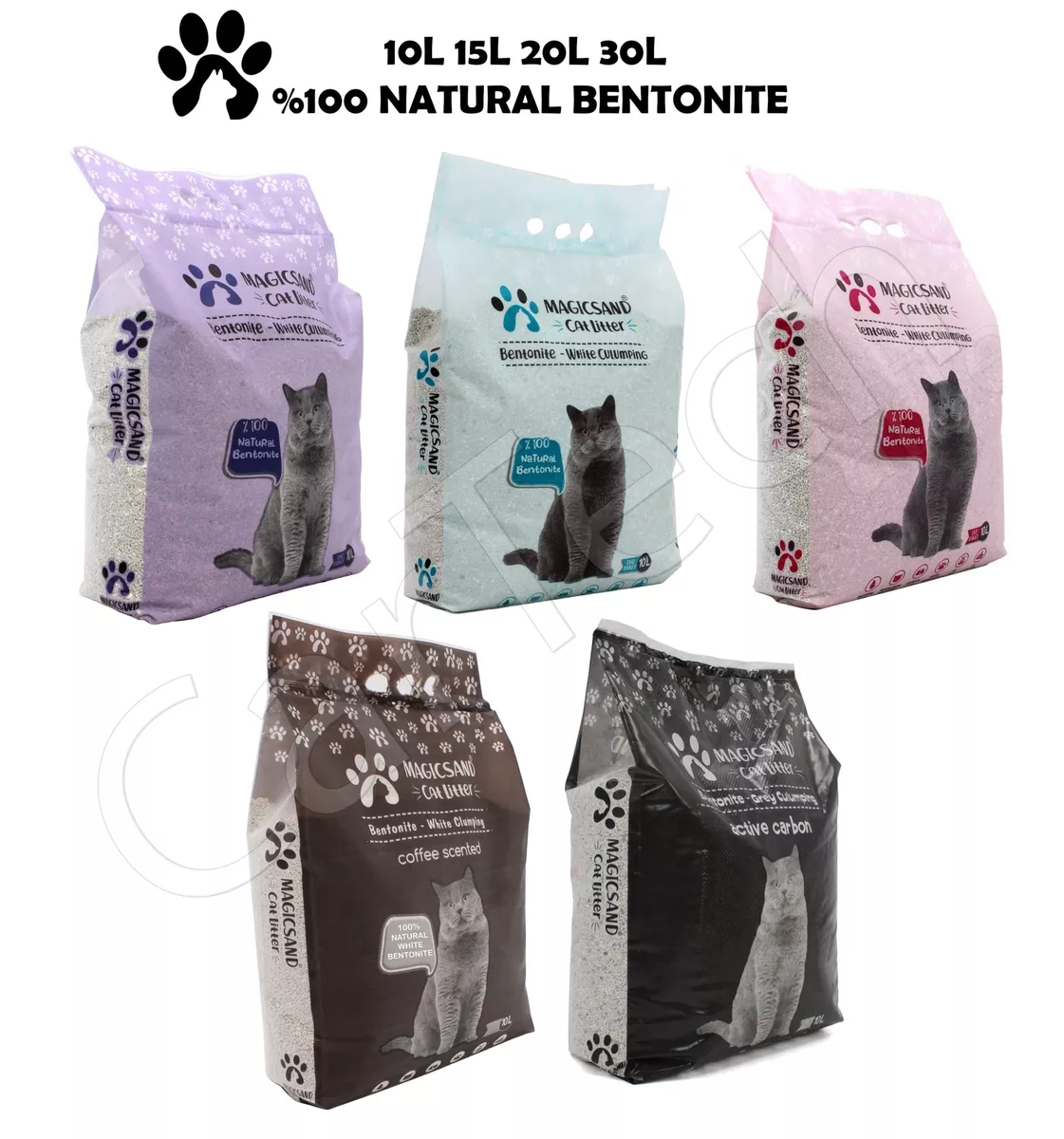 Natural bentonite top cat litter