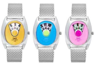 Herrenuhr Damen Q&Q Solo Tempo Stahl Mesh Milano selten aus Sammlung