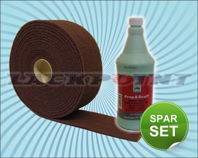 Sparset Schleifvlies Rot und Prep & Scuff Mattierungsgel von Carsystem