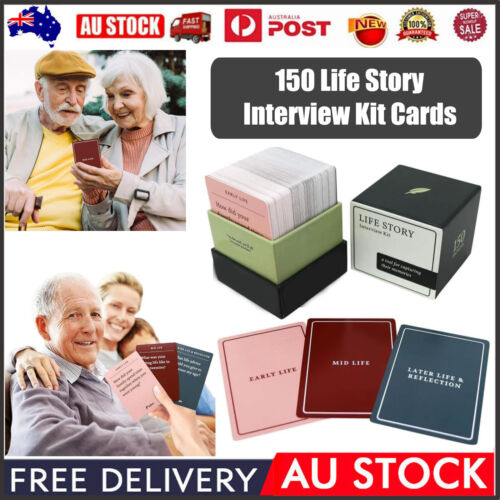150 Life Story Interview Kit Tales Cards -Get to Know Parents and Grandparents - Picture 1 of 10