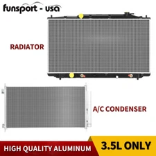 Radiator + AC Condenser for 2008-2012 Honda Accord / 2012-2015 Crosstour 3.5L