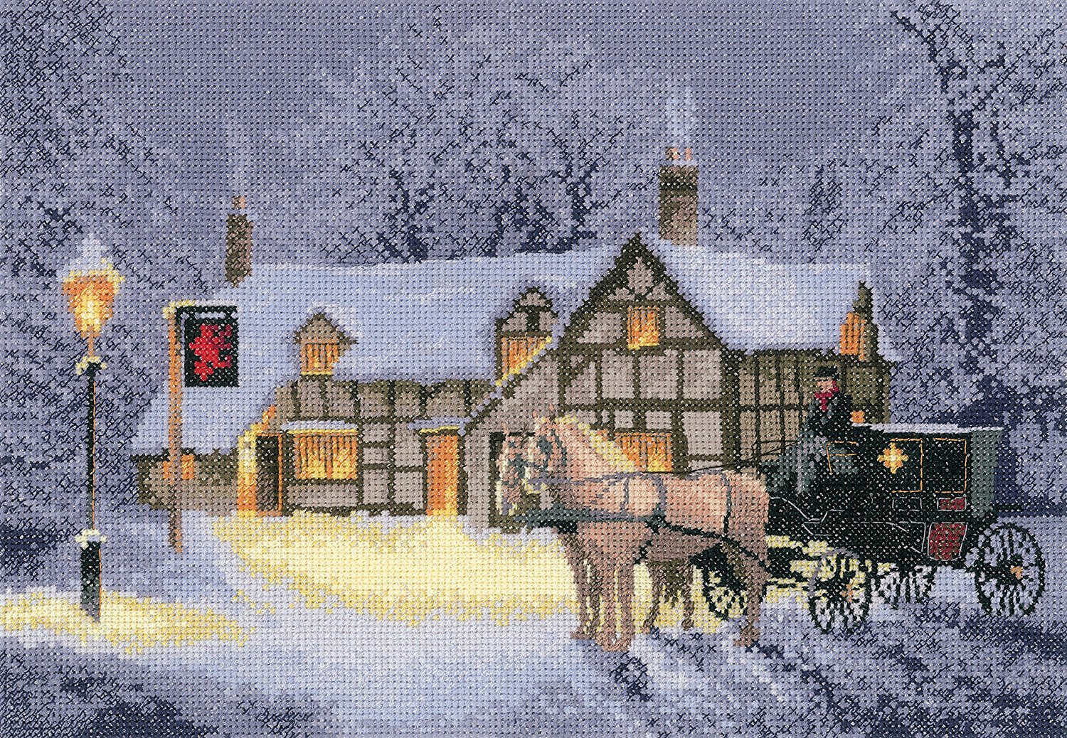 Heritage Crafts Cross Stitch Kit - Christmas Inn