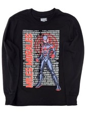 Marvel Boys Black  Red Spiderman Long Sleeve Tee Shirt T-Shirt