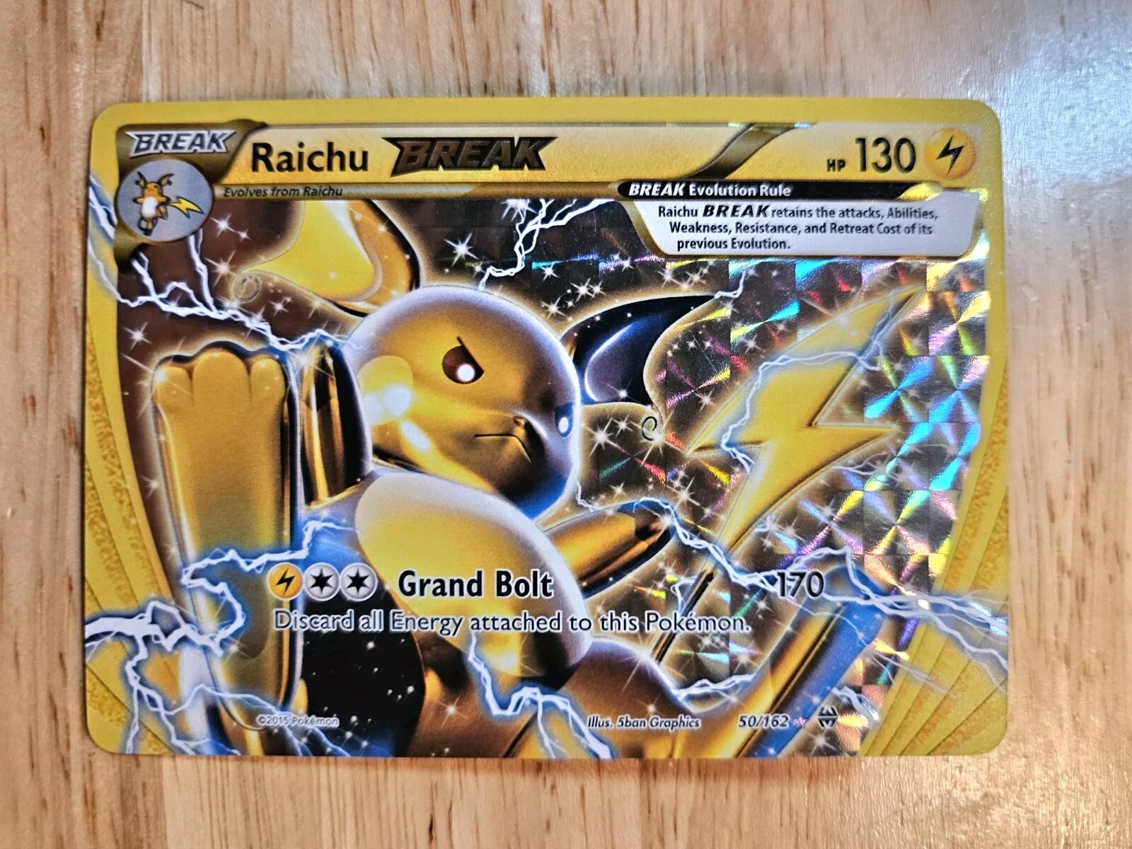 Raichu BREAK 50/162 BREAKthrough NM Ultra Rare Pokemon Card
