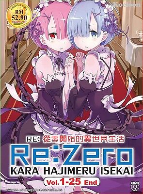 Dvd Anime Re Zero Kara Hajimeru Isekai Complete Series 1 25 English Subtitle Ebay