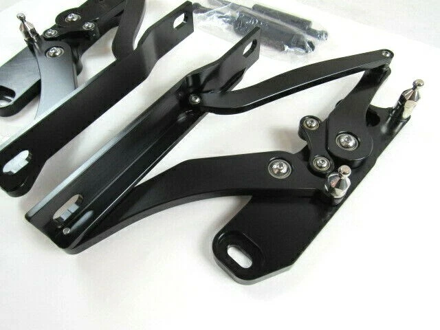 Juego de bisagras de capó de aluminio negras Chevy Impala Billet 1963-1964 W92011BK Foto 2 de 3