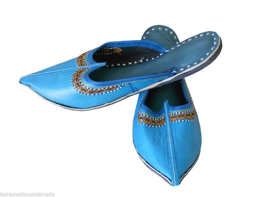Handmade Leather Women's Clogs Indian Jutties Flip-Flops US Size 6