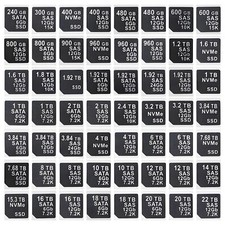 20PCS Capacity Sticker For DELL DXD9H X7K8W 14Gen 14th Hard Drive Tray Caddy