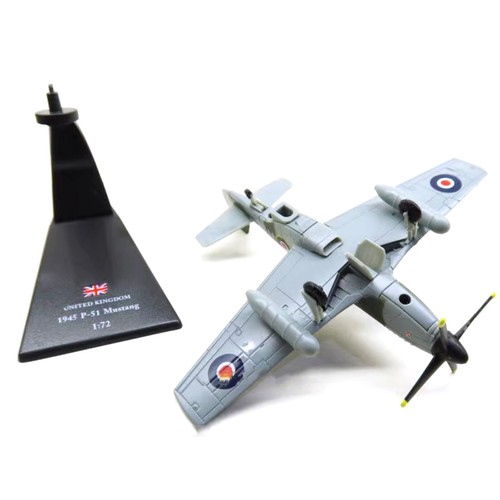 Modelo acabado Mustang Fighter P-51 de aleación diecast escala 1/72 Segunda Guerra Mundial Reino Unido - Imagen 12 de 19