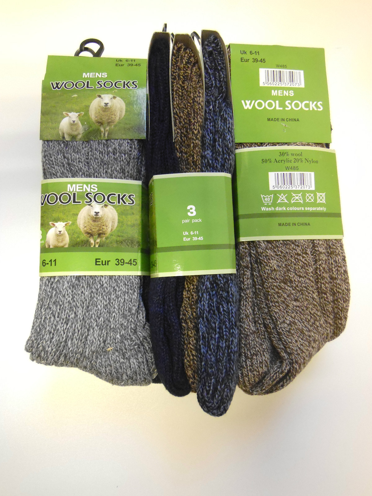 TWELVE 12 PAIR LONG THICK WOOL THERMAL WINTER WARM WALKING HIKING SKI