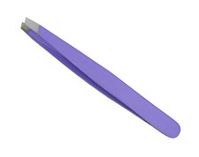 Slant Tip Tweezers Purple Color Personal Care Hair Removing Beauty Tools 10-PK
