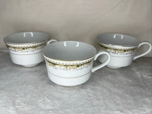Lot 3 Vintage Coffee Tea Cup Signature Collection Queen Anne 113 3.5"