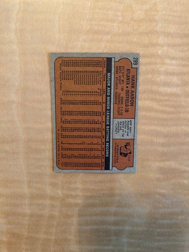 1972 Topps Baseball #299 Hank Aaron !! (FALTEN) $1 VERSAND!! - Bild 2 von 2
