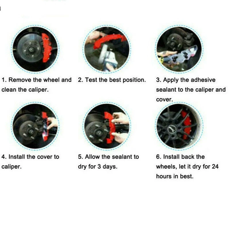 Kit de 4 cubiertas de pinza de freno de coche F&R para Chevrolet Corvette Camaro Cruze Aveo Foto 4 de 4