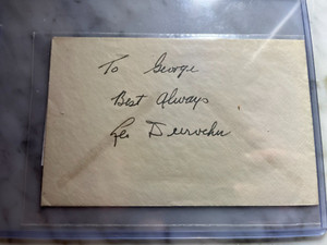 Leo Durocher New York Giants Brooklyn Dodgers HOF JSA auto Blackstone Hotel auto
