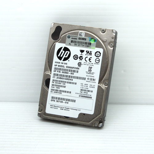 2x HP 693569-003 EG0600FCVBK 600GB 6G 10K RPM SAS 2.5" SC Enterprise Hard Drive