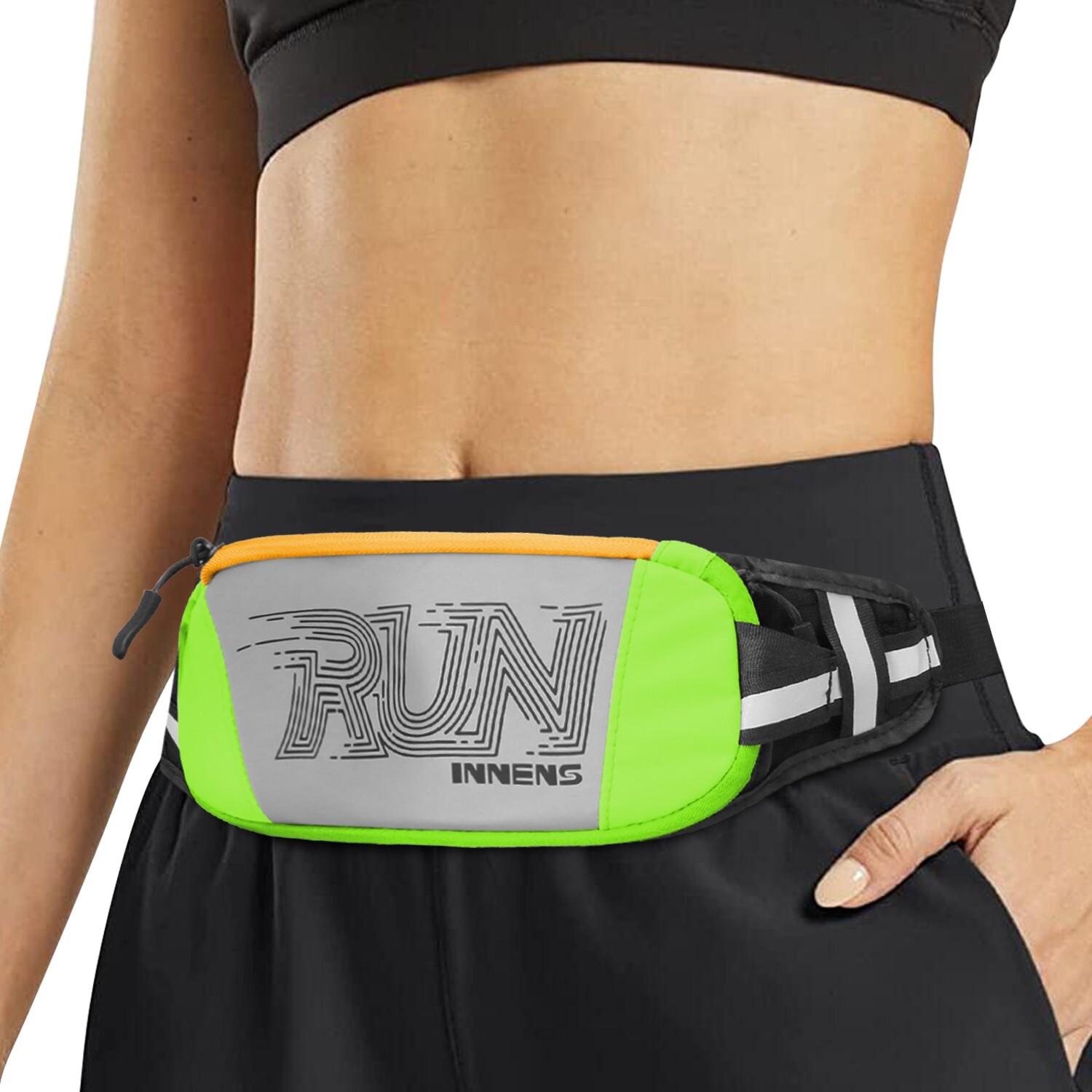 Waterproof Sport Runner Waist Bum Bag Running Jogging Belt Pouch Zip Fanny Pack