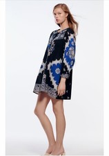 Zara Dress Tunic Embroidered Size Xs Loose Fit  Rrp £60