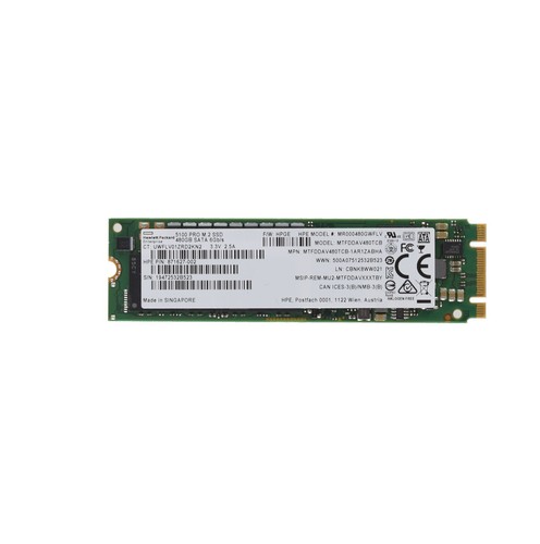 HP Micron 480GB 6GBPS M.2 2280 SATA SSD Drive - 871627-002