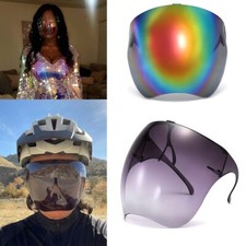 Fashion Mirrored Reflective Plastic Face Full Cover Shield Goggle Sunglasses