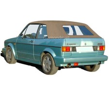 Fits Vw Volkswagen Rabbit Cabriolet Golf 1980-1994 Convertible Top Tan Vinyl Fits Vw Volkswagen Rabbit Cabriolet Golf 1980-1994 Convertible Top Tan Vinyl