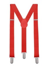 Suspenders for Men, Men's Suspenders, Suspenders Women - Adjustable Size 1 Red