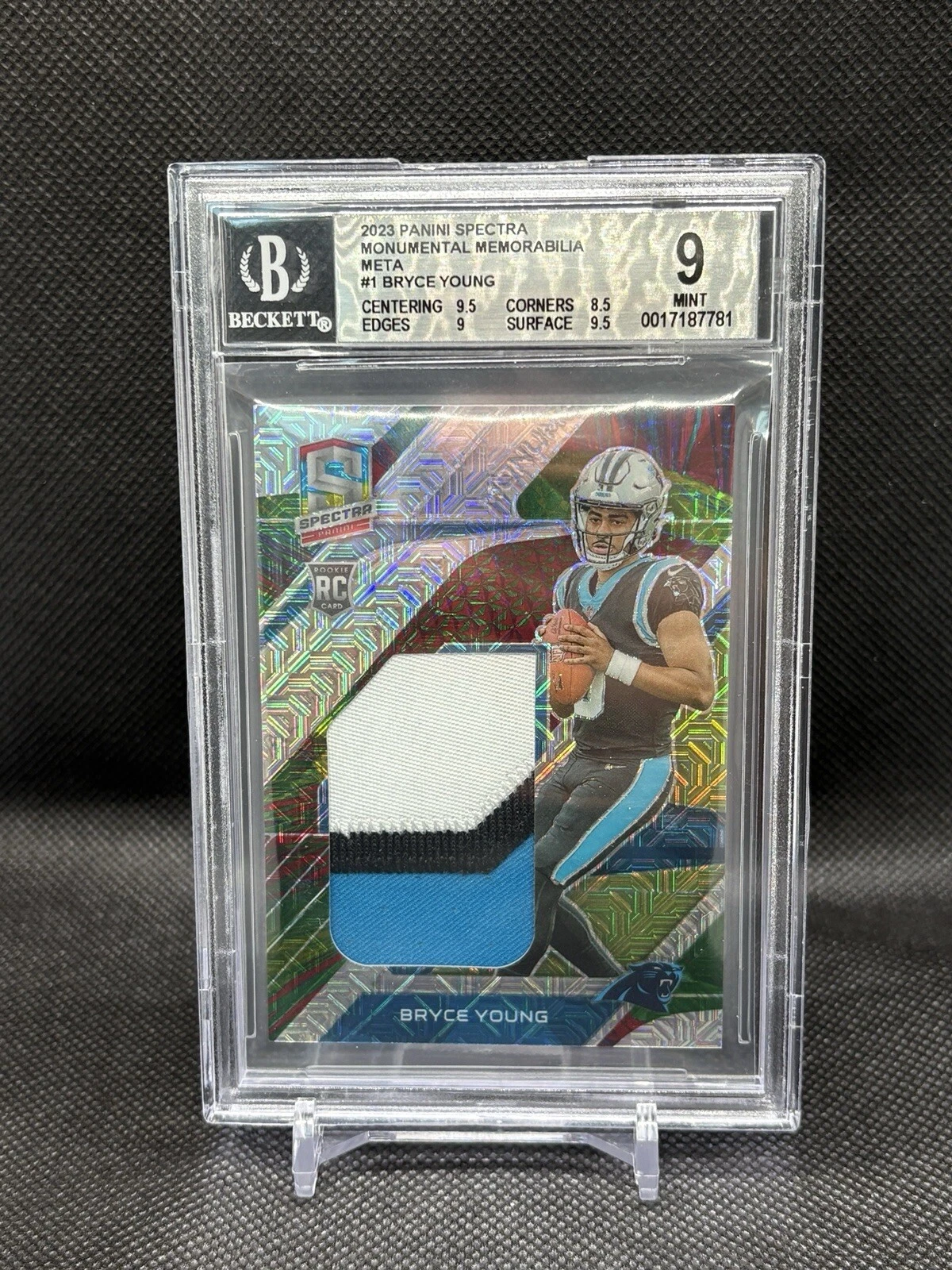 Bryce Young Panini Spectra Monumental Memorabilia #MMEBRY Meta